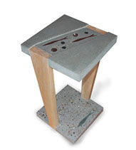 65design concrete wood side table